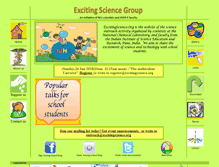 Tablet Screenshot of excitingscience.org
